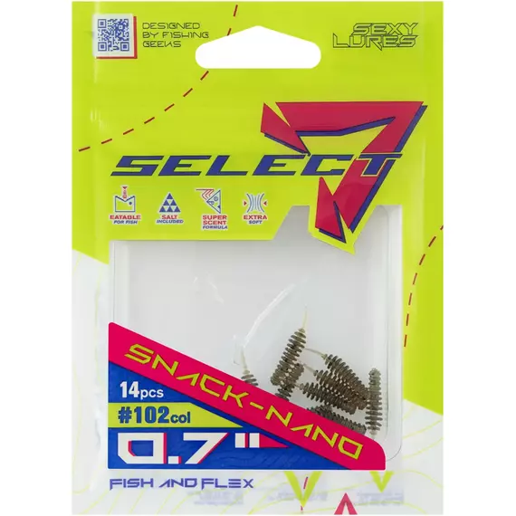 Силікон Select Snack Nano 0.7" #102 (14шт/уп), Довжина силікону: 0.7" (1.78 см), Колір силікону: 102, фото , изображение 2